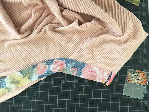 adding extra fabric panels to a shirt side seam