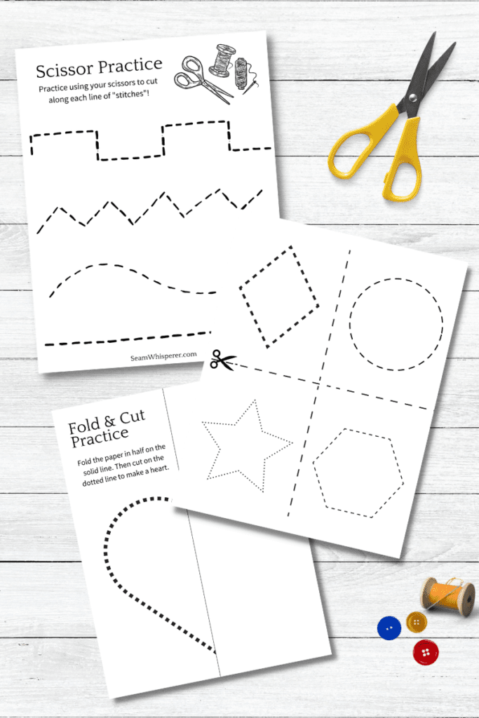 cutting practice sheets printables with scissors