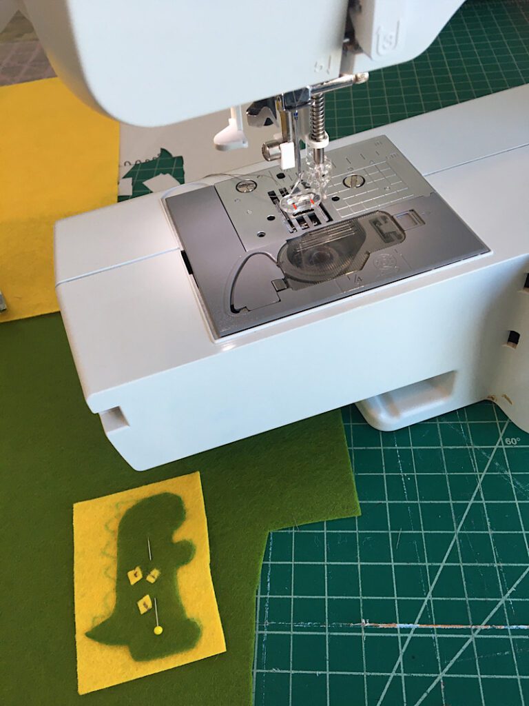 sewing machine and finger puppet