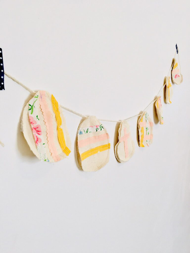 DIY Easter Egg Garland made from fabric