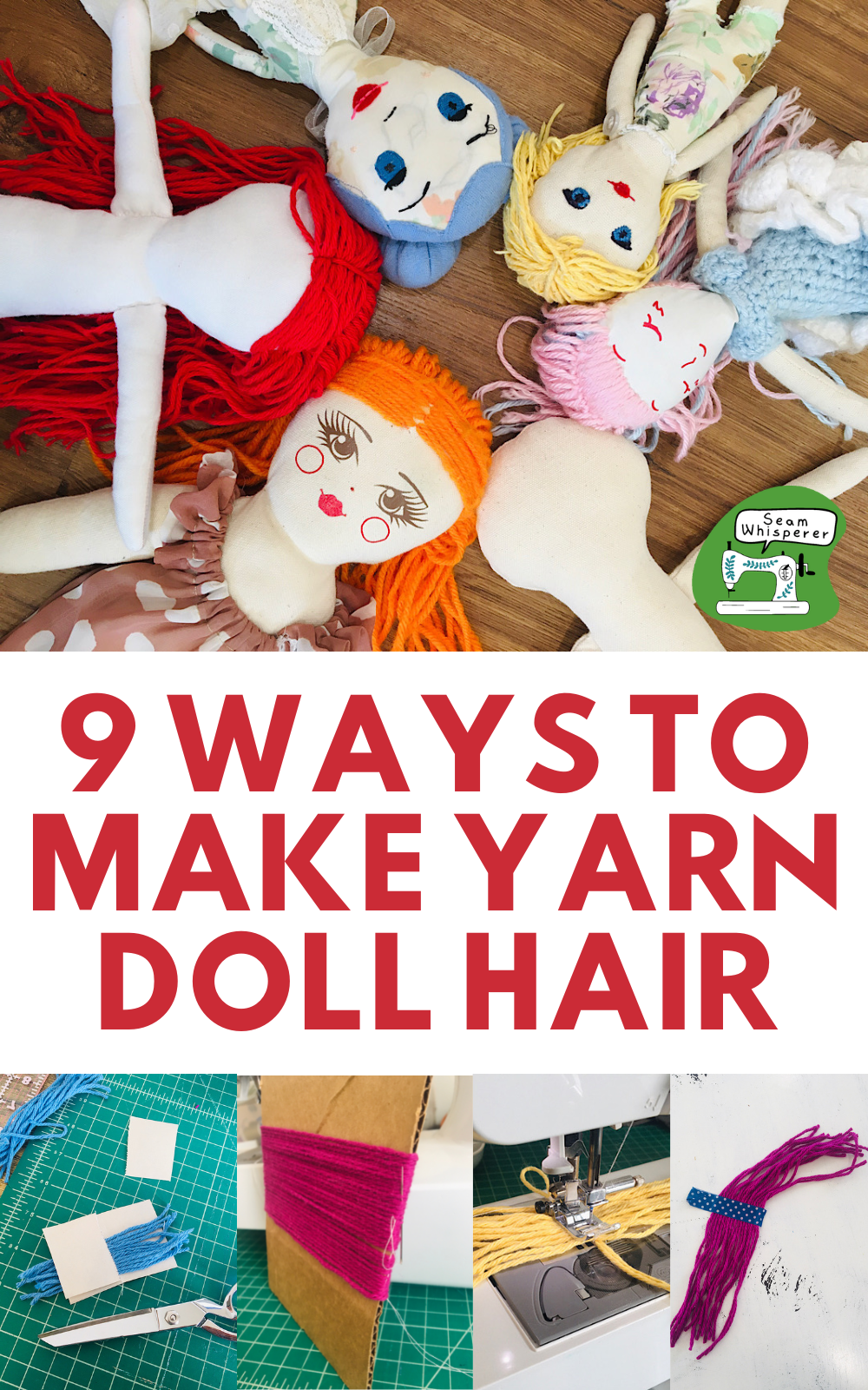 DIY  Great Idea 💡 How to Make Doll Hair with Acrylic Thread 