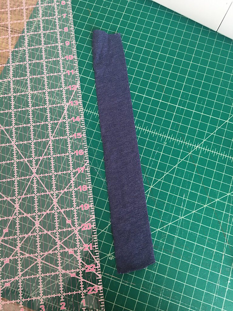 cutting out fabric for criss cross straps