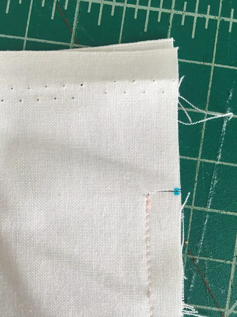 clipping the edge of the bag
