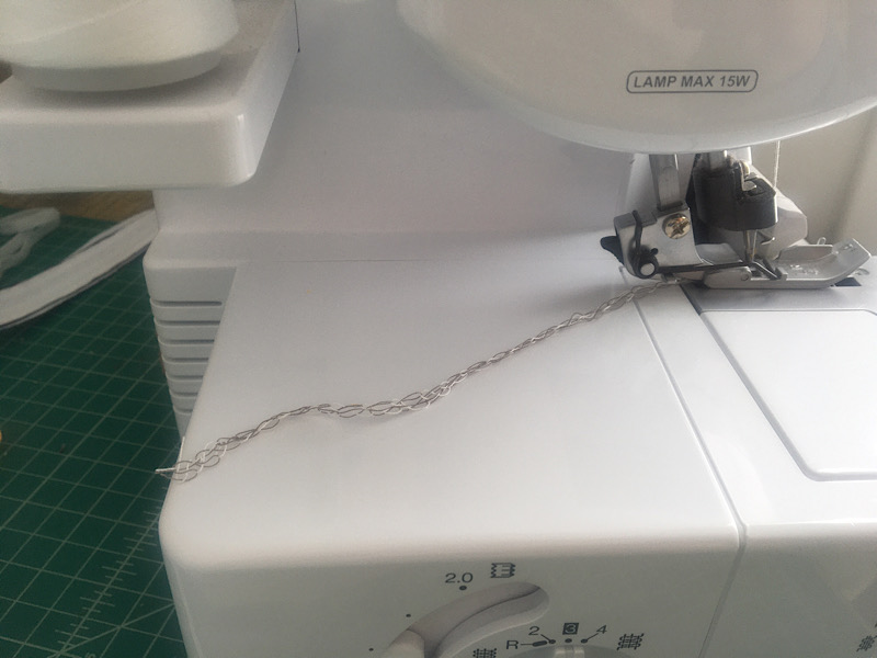 chain of threads from serger