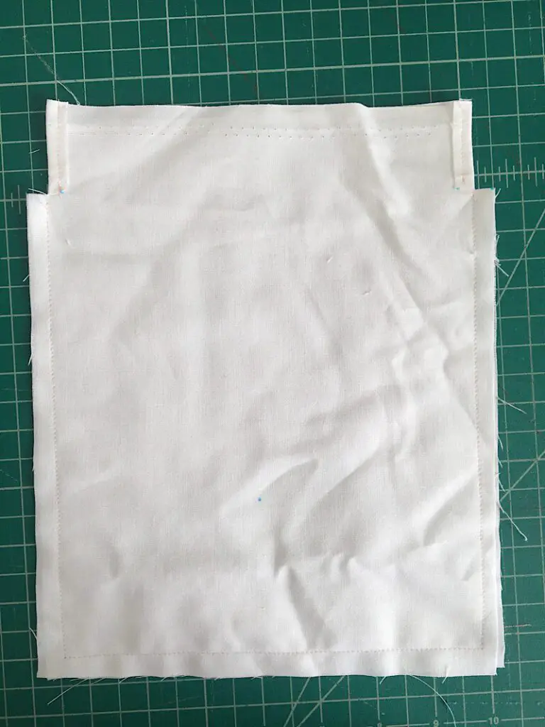 bag top edge sewn down