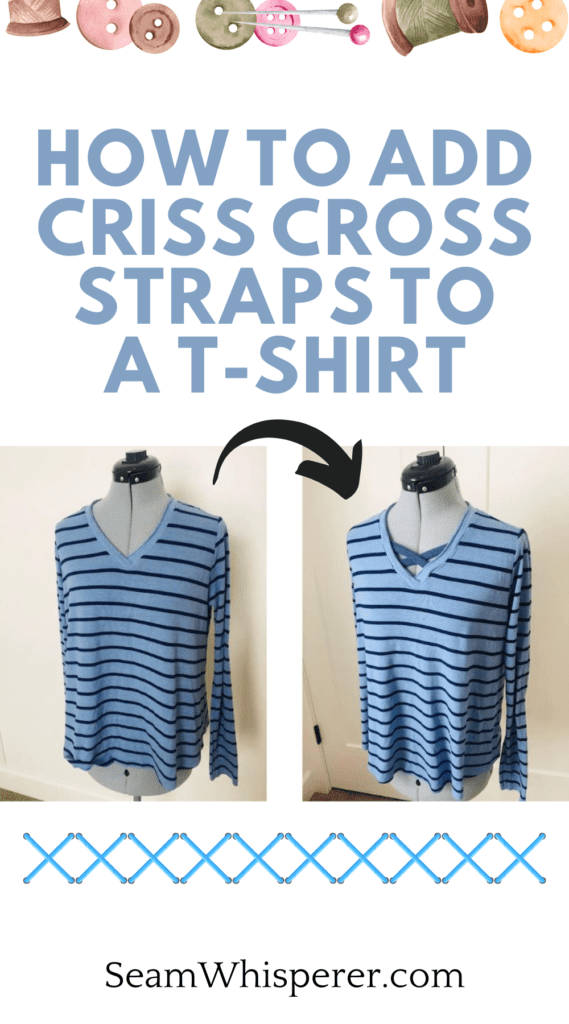 how to add criss cross straps to a t shirt