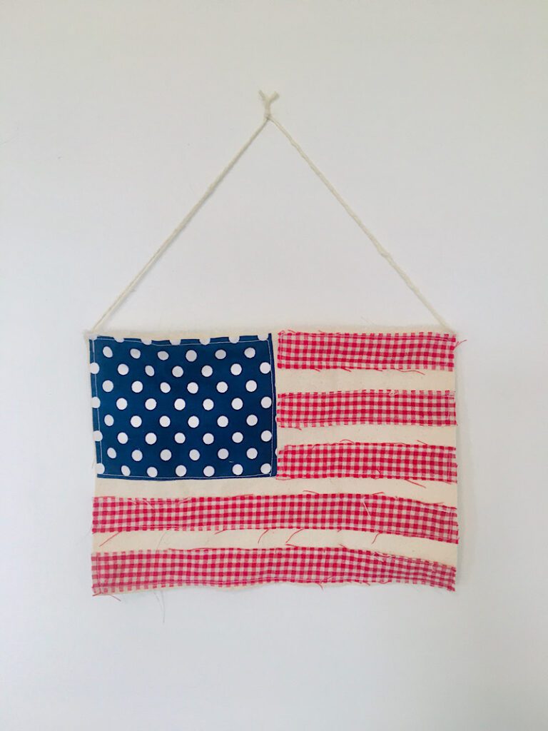 decorative scrappy flag patriotic sewing
