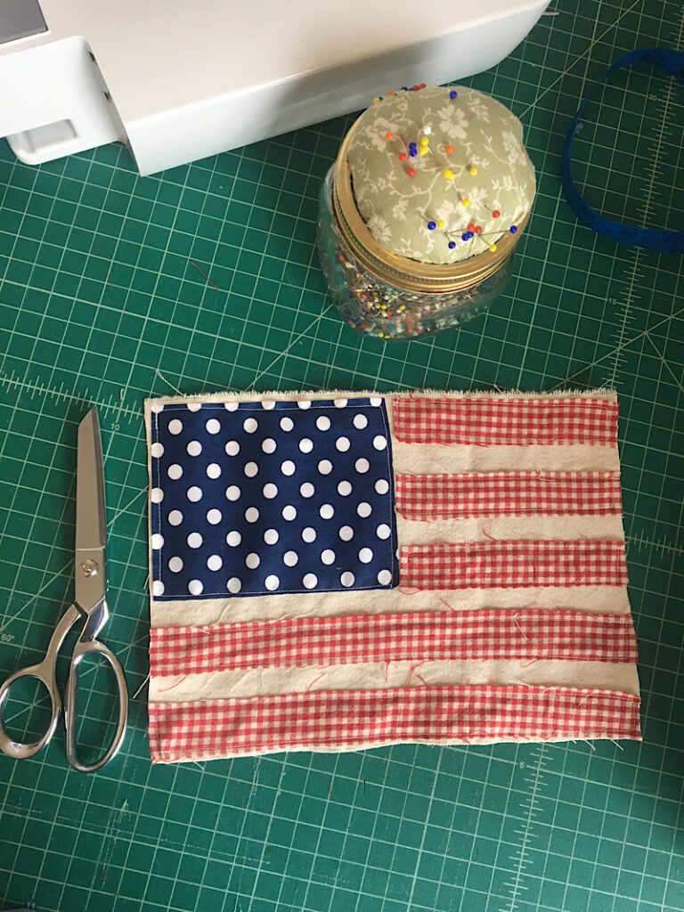 finished scrappy flag
