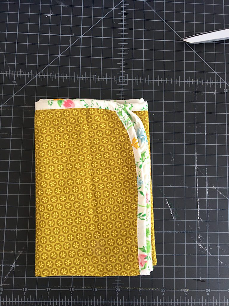 binding sewn on mat