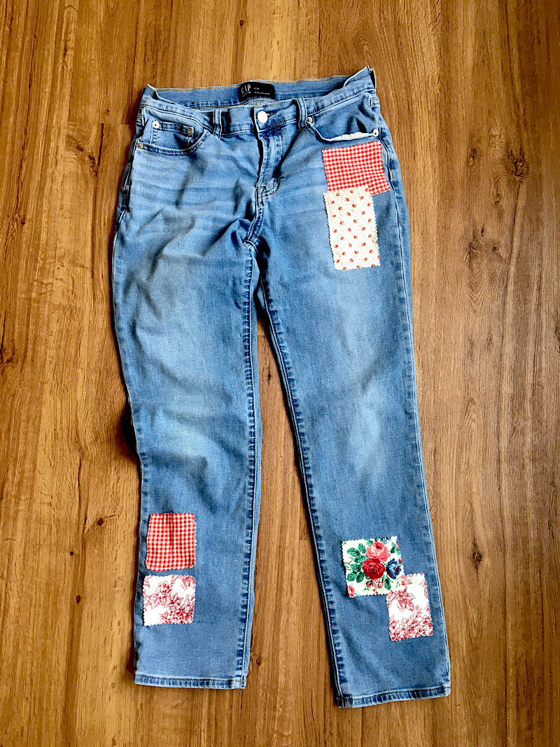 DIY Patched Jeans