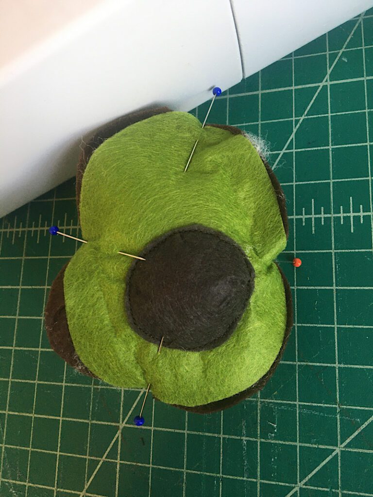 pinning the avocado skin