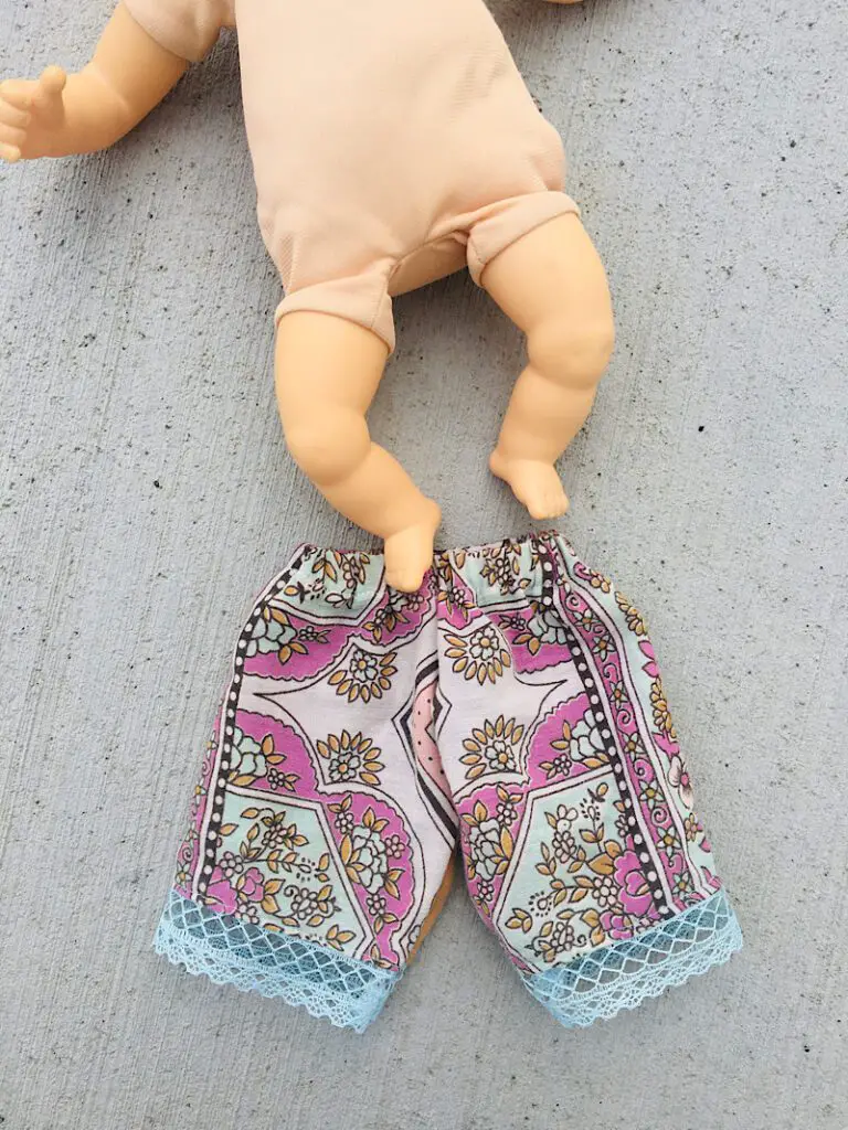 baby doll and DIY doll pants