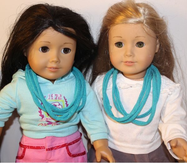 dolls wearing diy clothes