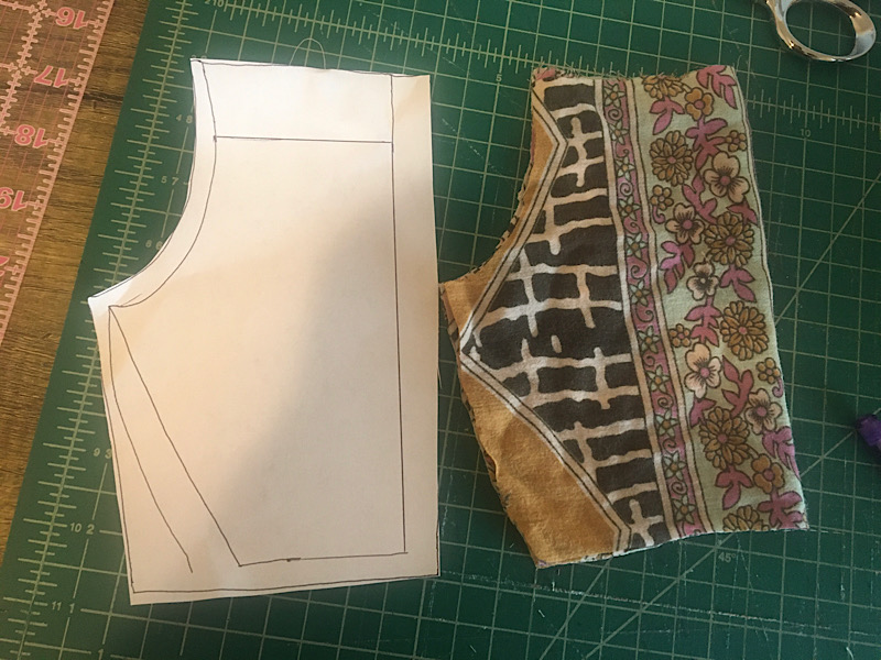 cutting out the doll pants pattern pieces