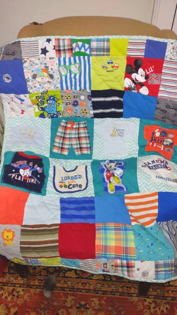 baby memory quilt for boy