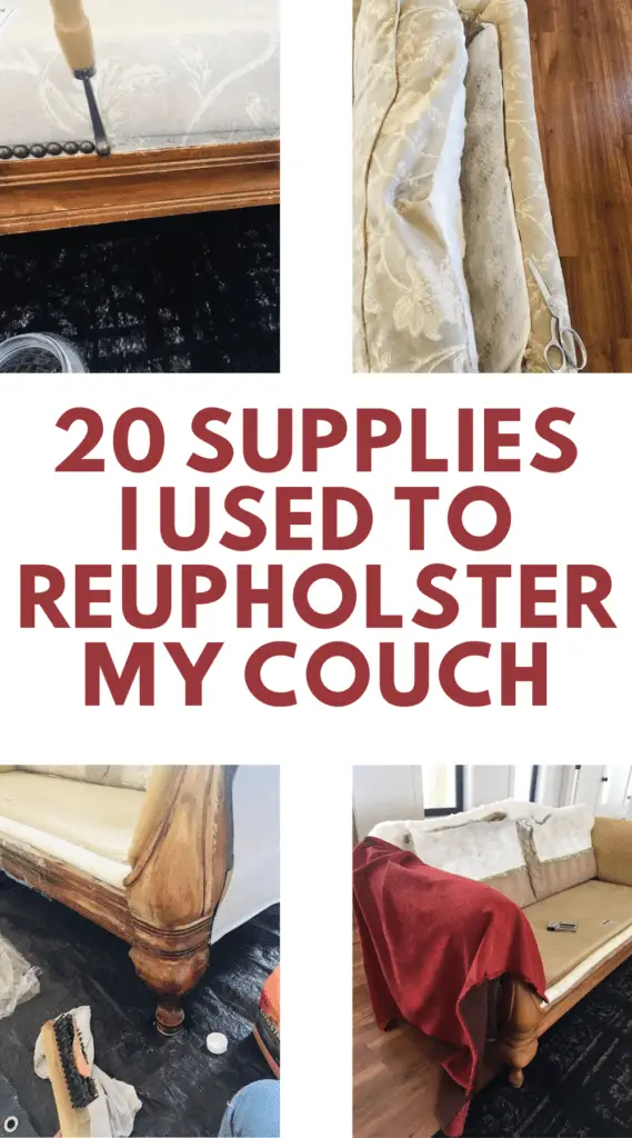 supplies needed to reupholster a couch