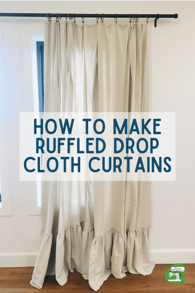 how to make drop cloth curtains with a ruffle