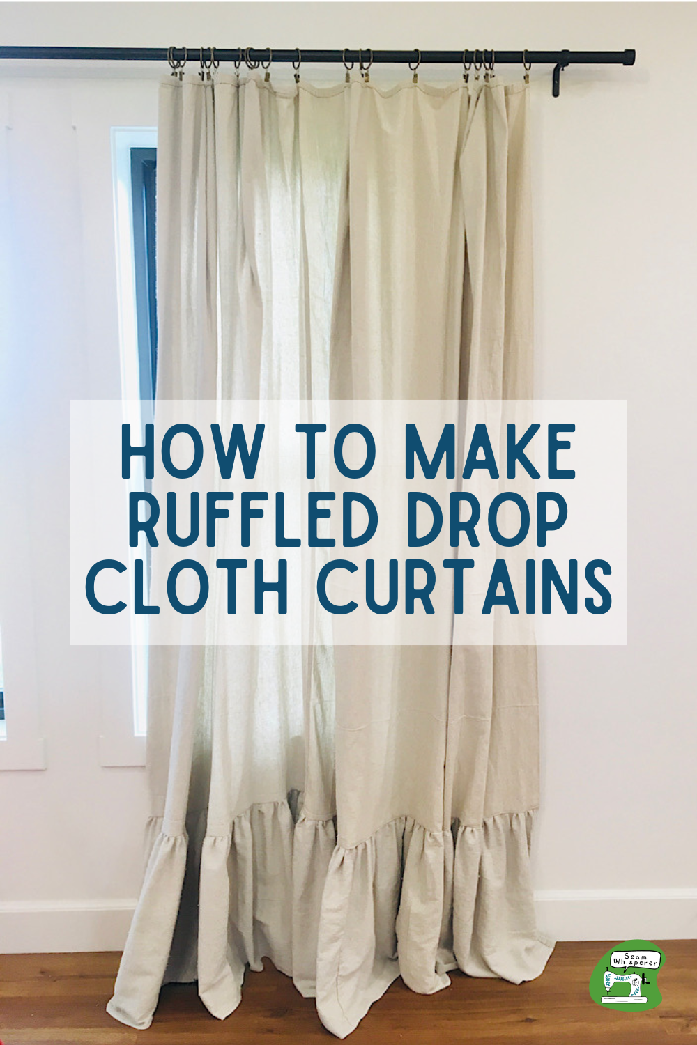 DIY Drop Cloth Curtains {With A Ruffle}