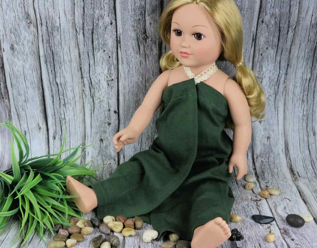 doll in green dress