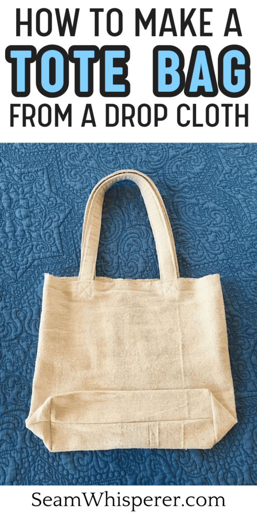 how to make a canvas drop cloth tote bag