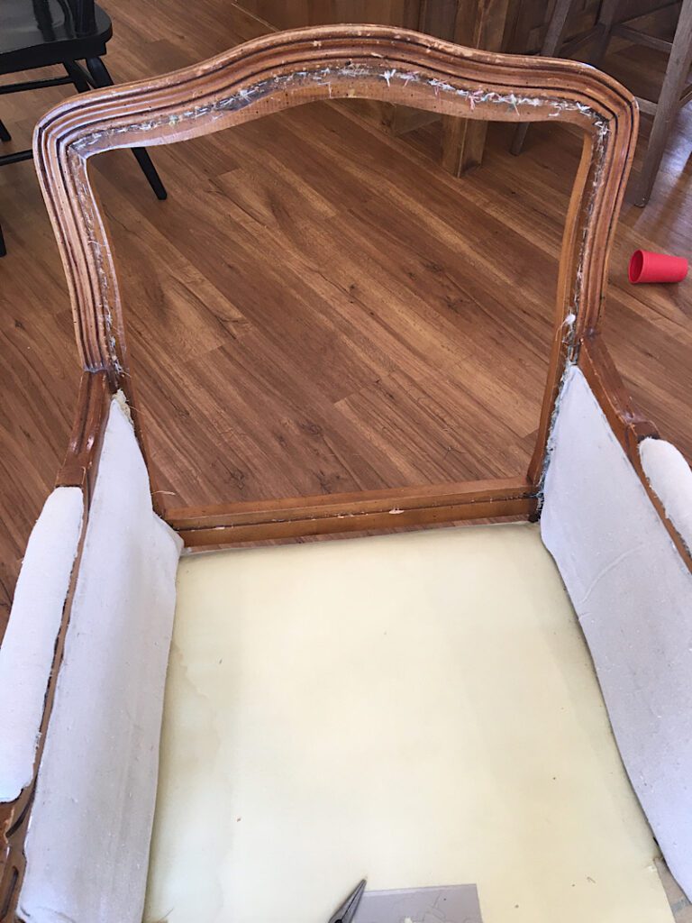 back of chair upholstery