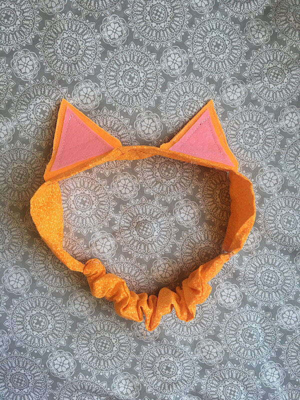 cat ears headband fabric diy pattern