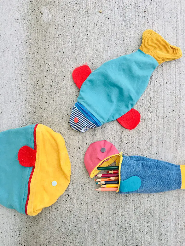 DIY fish pencil cases from fabric