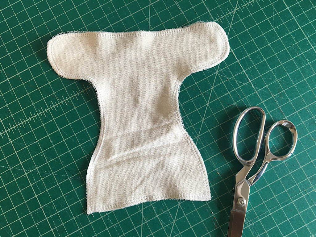 baby doll cloth diaper serged edges