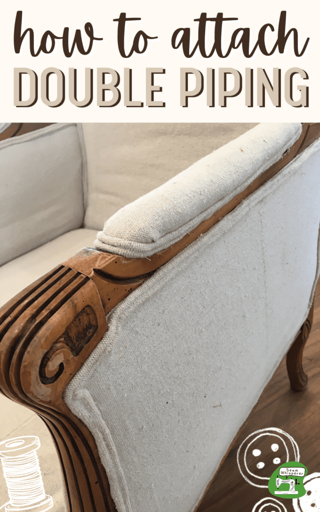 how to attach double piping pinterest pin with a chair