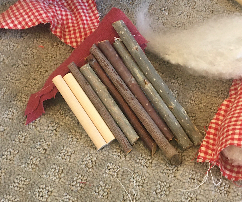 Dowels for fabric christmas trees