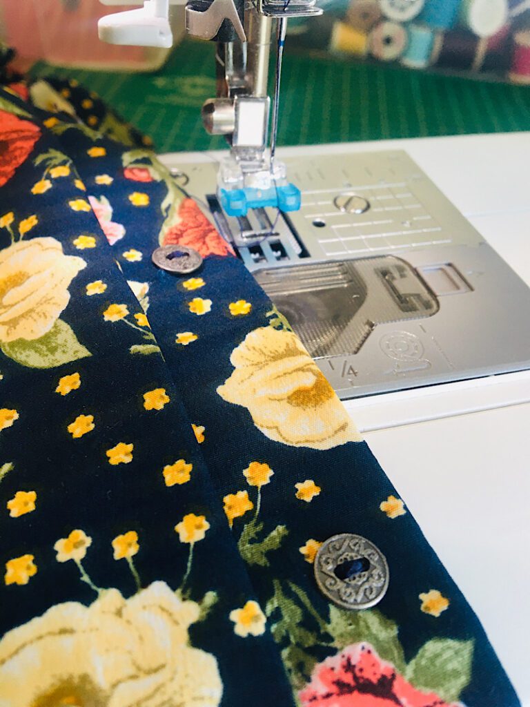how to sew buttons on with a machine