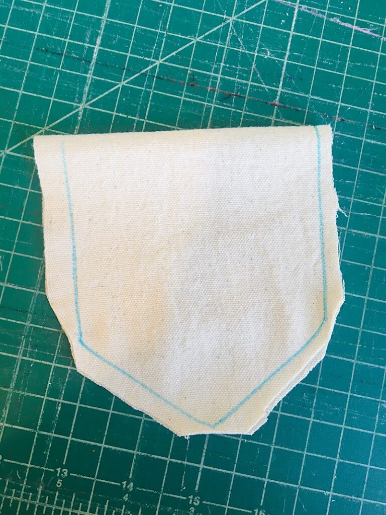 clip excess fabric from corners of banner