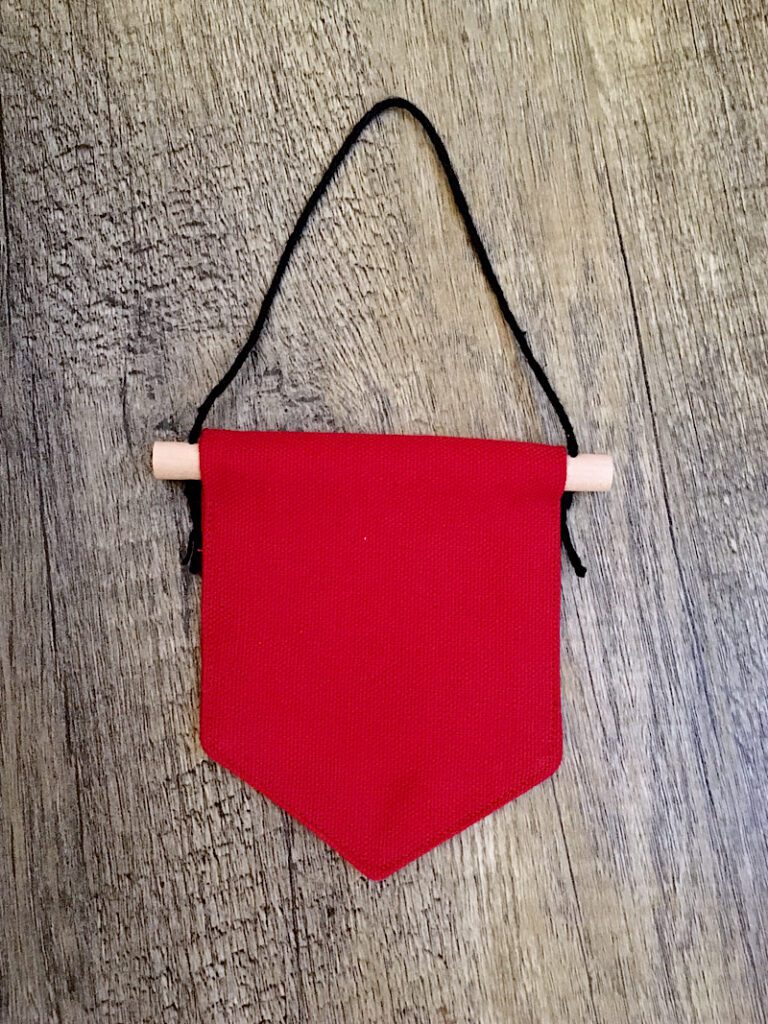 red diy fabric banner