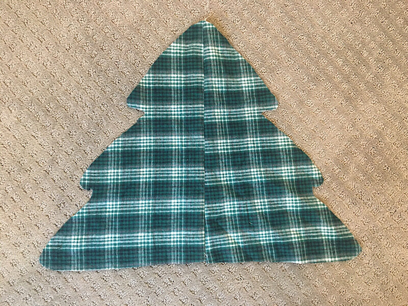 cut out christmas tree pillow pattern pieces