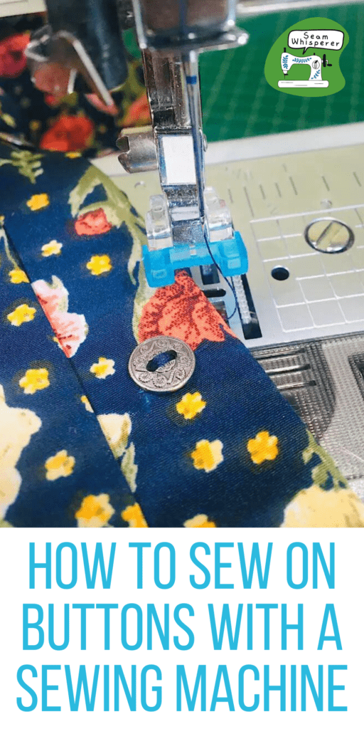 how to sew on buttons with a sewing machine pinterest pin
