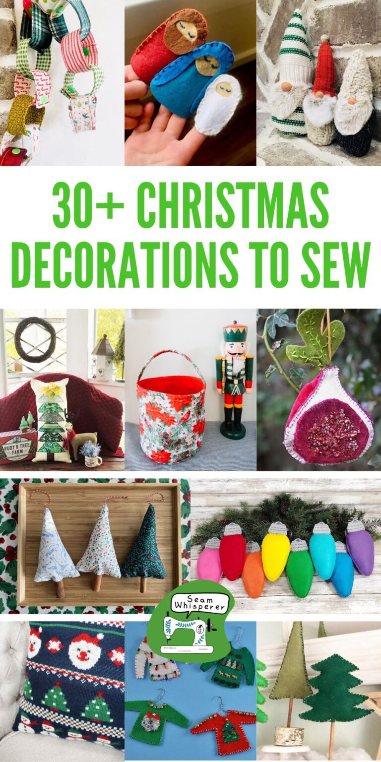 37+ Christmas Decorations To Sew! {FREE Patterns}