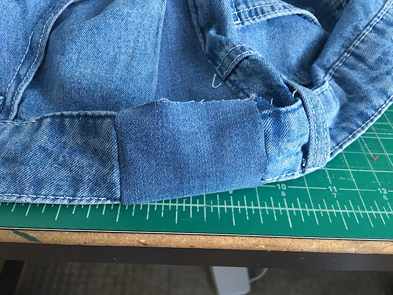 adding width to the waistband of jeans