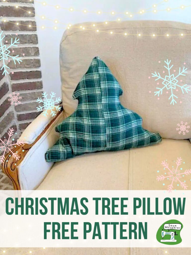 diy christmas tree pillow pattern sewing