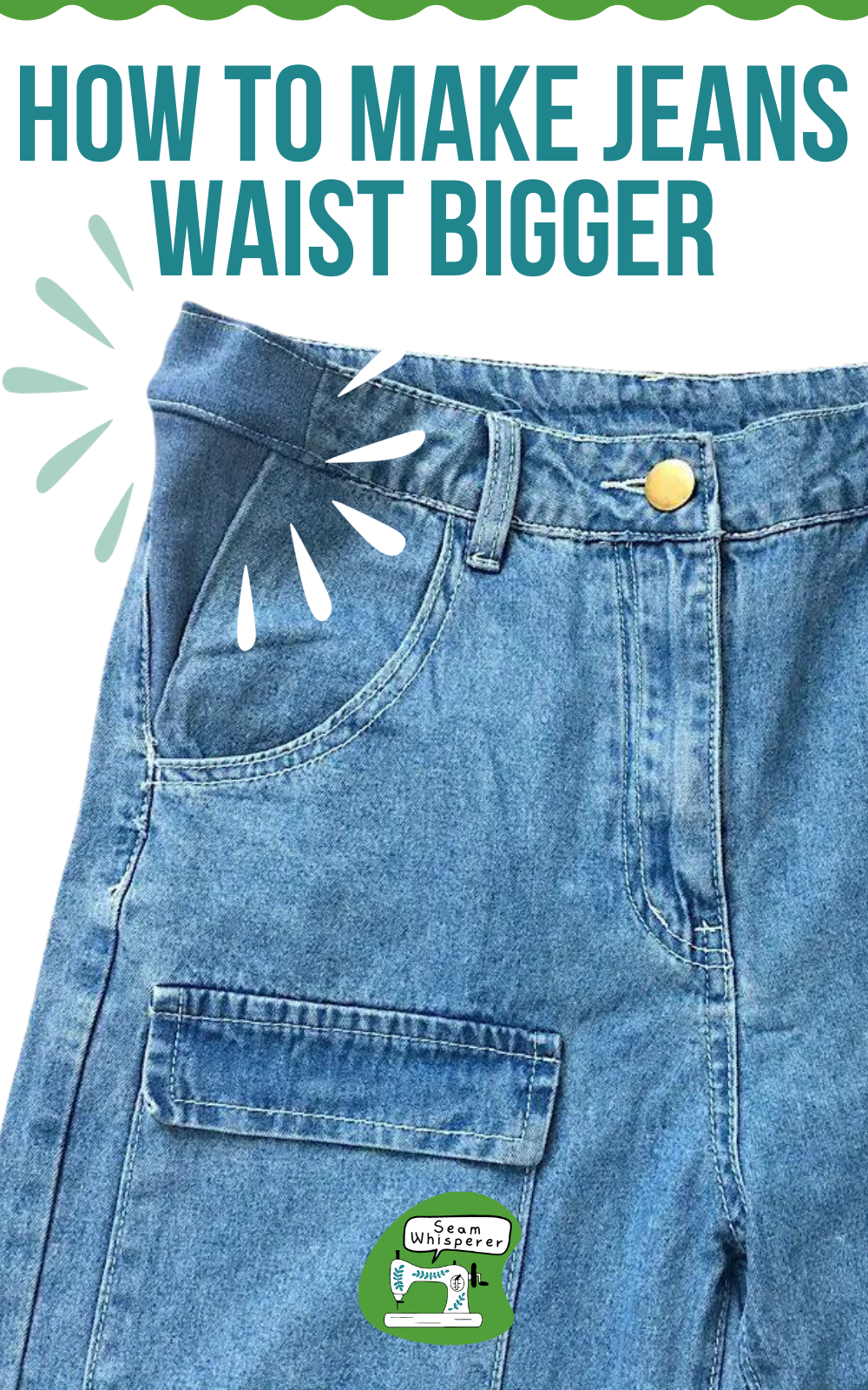 How To Make Jeans Waist Bigger {Sewing Alteration}