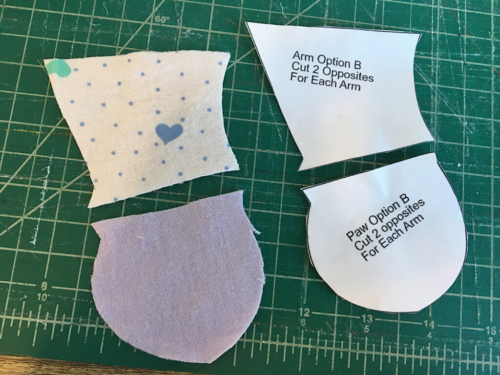 Memory bear pattern - B paper sewing pattern