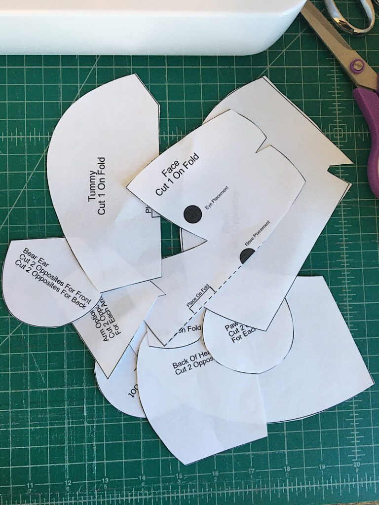 Memory Bear Template Ruler Set(10 Pcs) Patchwork Ruler Cutting