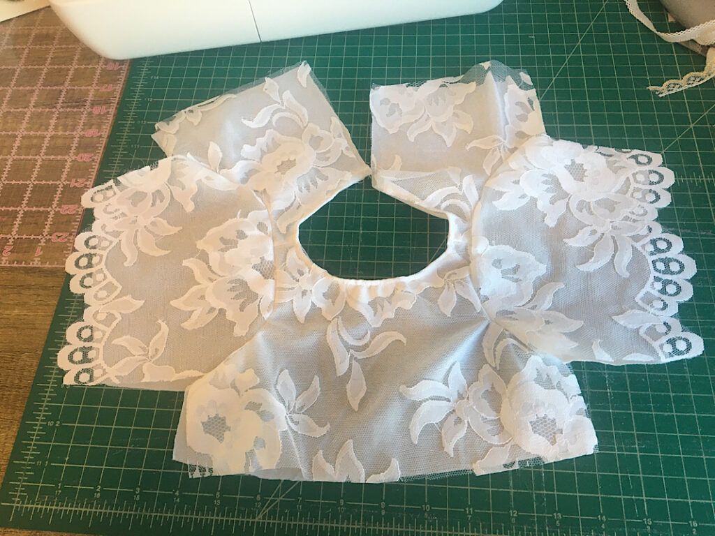 sleeves attached to bodice