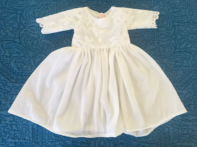 baby christening gown from a wedding dress