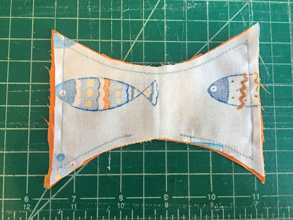 sewing the fish tail