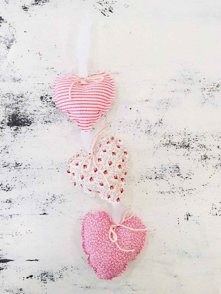 rustic heart valentines decoration diy sewing project