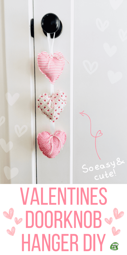 valentines day sewing project door hanger diy
