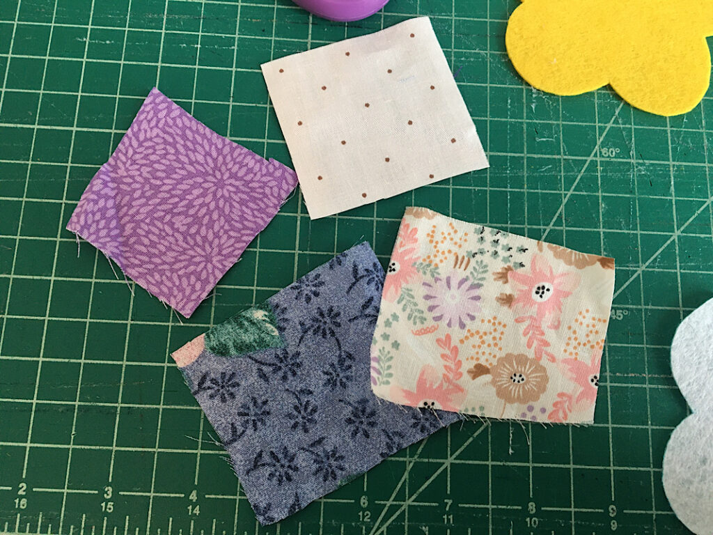 fabric scrap squares