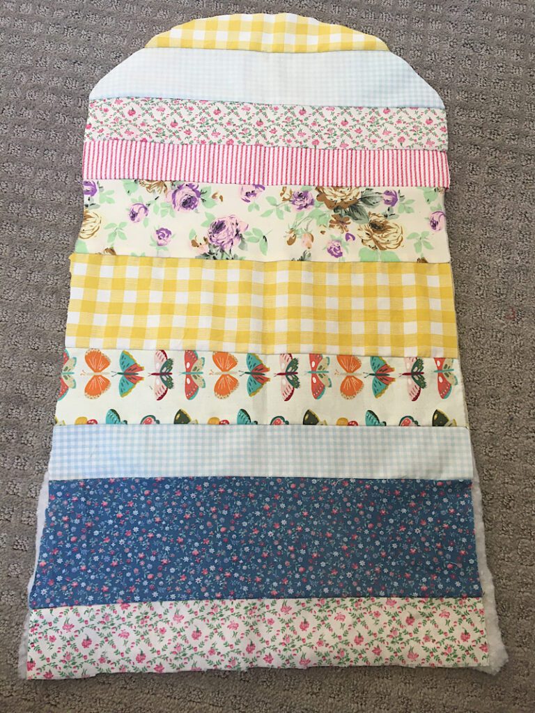 quilt sandwich layers for laptop case quilted