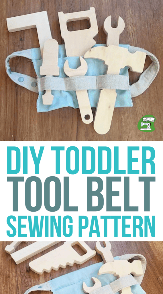 text reads: diy toddler tool belt sewing pattern