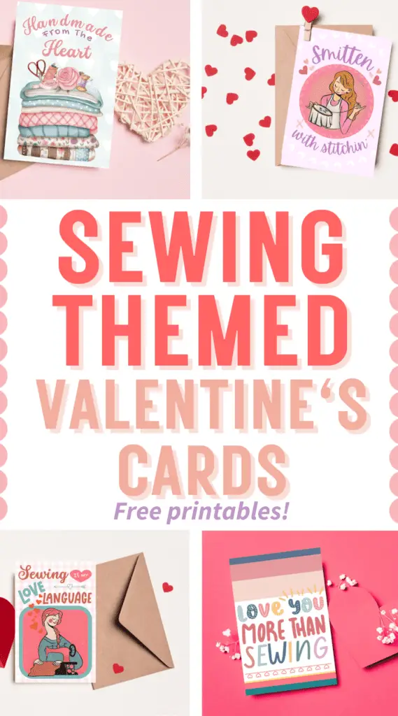 sewing themed valentines cards